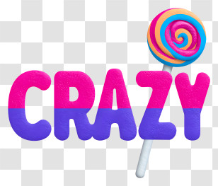 Crazy Logo - CRAZY Candy Word Art Transparent PNG