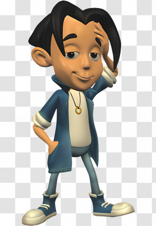 Cartoon Character - Animated Boy In Cool Pose Transparent PNG