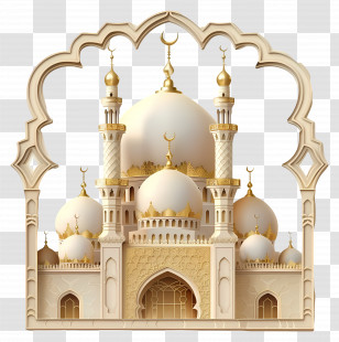 Eid Al Adha - Ornate Islamic Mosque Illustration Transparent PNG