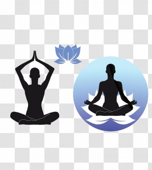 Yoga positions silhouettes with om symbol. Illustration of five yoga  poses,icons. Vector available Stock Vector Image & Art - Alamy