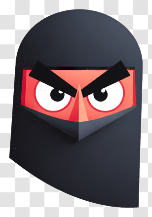 Ninja Mask - Angry Ninja Face Illustration Transparent PNG