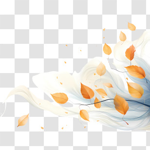 Leaves In The Wind - Autumn Leaves Blowing In The Wind Transparent PNG