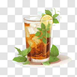Ice Tea
 - Refreshing Iced Tea With Lemon And Mint Transparent PNG