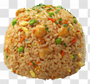 Chicken Fried Rice - Fried Rice With Vegetables And Toppings Transparent PNG