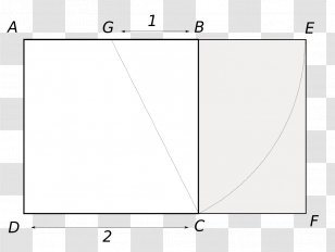 Golden Rectangle Ratio Art - Euclidean Transparent PNG