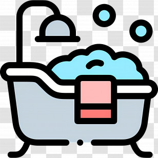 Bathtub - Bathtub With Bubbles Transparent PNG
