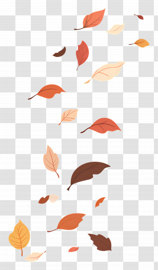 Autumn Leaves - Falling Autumn Leaves In Orange And Brown Transparent PNG