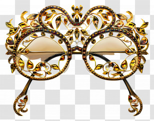 Sunglass Design - Ornate Decorative Mask Transparent PNG