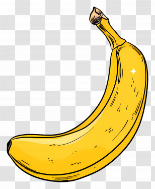 Banana - Yellow Banana Cartoon Illustration Transparent PNG