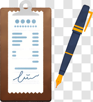 Icon - Clipboard With Document And Pen Transparent PNG