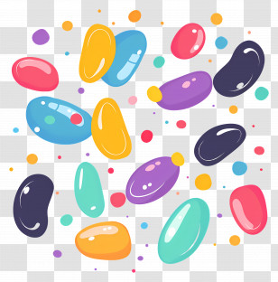 Jelly Beans - Colorful Jelly Beans Illustration Transparent PNG