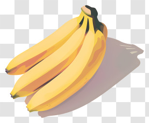 Bananas - Realistic Yellow Banana Bunch Illustration Transparent PNG