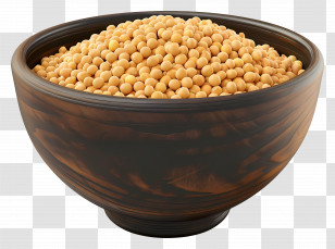 Soy Beans - Brown Bowl Of Soybeans Transparent PNG