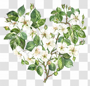 Floral Heart - Heart-shaped Flower Arrangement Transparent PNG