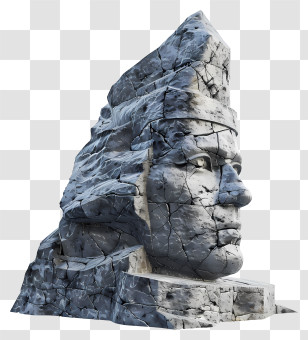 Mount Nemrut - Ancient Stone Carved Face Transparent PNG