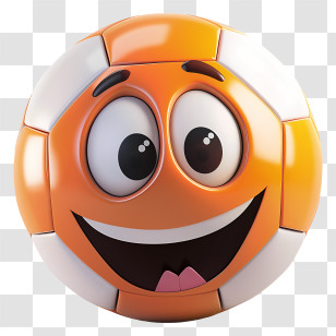 3d Cartoon Ball - Smiling Volleyball Cartoon Transparent PNG