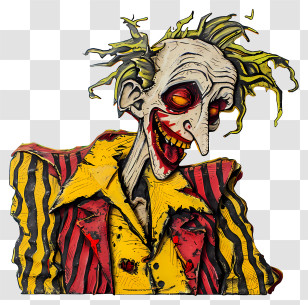 Beetlejuice - Zombie With Green Hair Transparent PNG