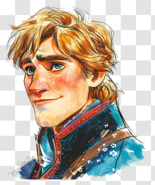 Prince Kristoff - Handsome Blonde Man Drawing Transparent PNG
