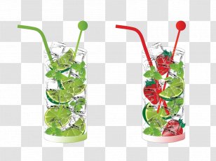 Mojito Cocktail Margarita Martini Mint Julep - Two Cups Of Tea With Lemon Transparent PNG