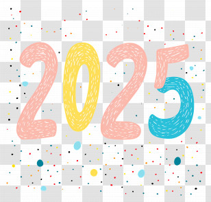 2025 New Year - 2025 New Year Celebration Text Transparent PNG