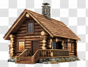 Log Cabin - Wooden Log Cabin Transparent PNG
