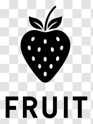 Strawberry Logo - Black Strawberry Fruit Icon Transparent PNG