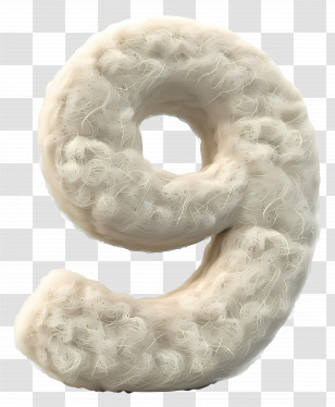 Number 9 - Fluffy Number Nine Illustration Transparent PNG