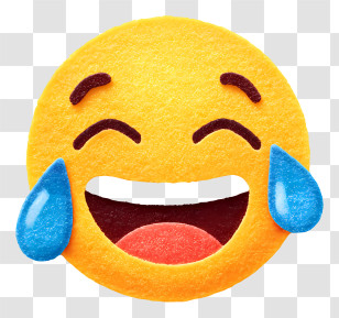 Laughing Emoji With Tears Of Joy - Laughing Crying Emoji Sticker Transparent PNG