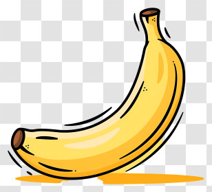 Banana - Bright Yellow Banana Illustration Transparent PNG