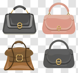 Handbags - Set Of Fashion Handbags Illustration Transparent PNG