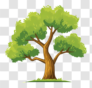 Tree Logo - Tall Green Tree Transparent PNG