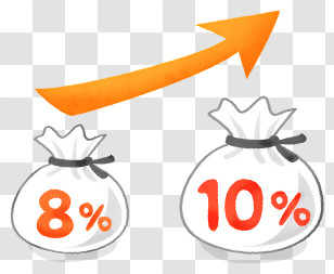 Tax Increase - Percentage Increase From 8% To 10% Transparent PNG