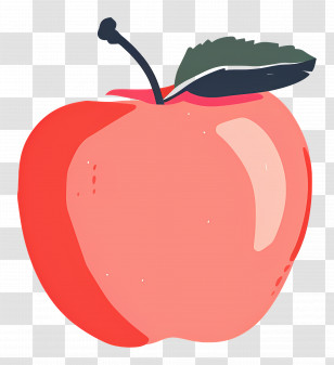 Apple - Shiny Red Apple Illustration Transparent PNG