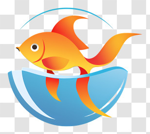 Fish Tank - Goldfish In A Bowl Transparent PNG