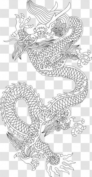 Chinese Dragon Clip Art - Vector Hand Painted Blue Transparent Png