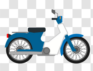 Icon - Blue And White Motorcycle Transparent PNG