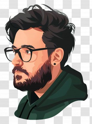 Software Developer - Stylized Portrait Of A Man Transparent PNG