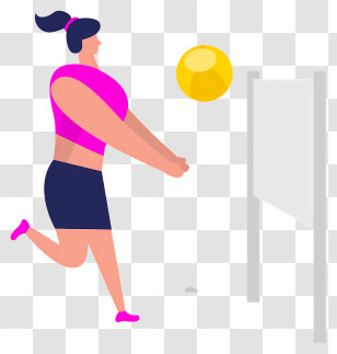 Woman Basketball Player - Woman Playing Volleyball Transparent PNG