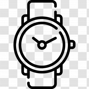 Wristwatch Icon - Minimalist Wristwatch Outline Icon Transparent PNG