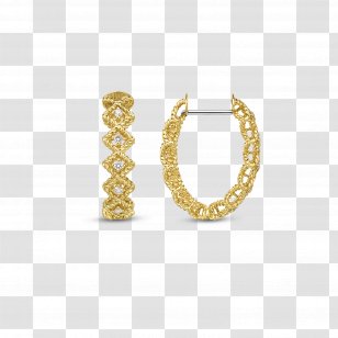 Earring Jewellery Colored Gold Diamond - Roberto Coin Spa - Hoop Transparent PNG