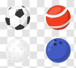 Soccer Balls - Various Sports Balls Illustration Transparent PNG
