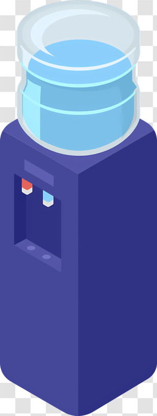 Icon - Blue Water Cooler Dispenser Transparent PNG