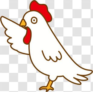 Cartoon Chicken - Cute Cartoon Chicken Illustration Transparent PNG