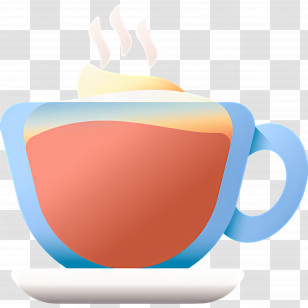 Cappuccino Coffee - Steaming Coffee Cup Illustration Transparent PNG