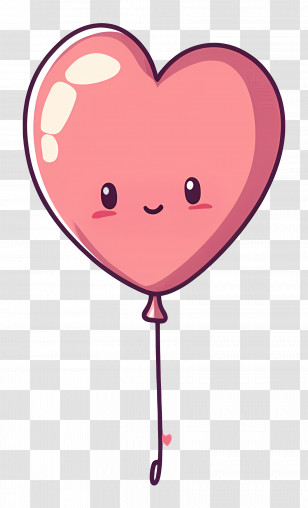 Love Balloon - Cute Heart Balloon Transparent PNG