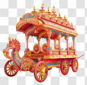 Rath Yatra - Traditional Ornate Chariot Design Transparent PNG