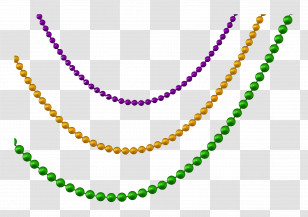 Mardi Beads - Colorful Beads For Mardi Gras Transparent PNG