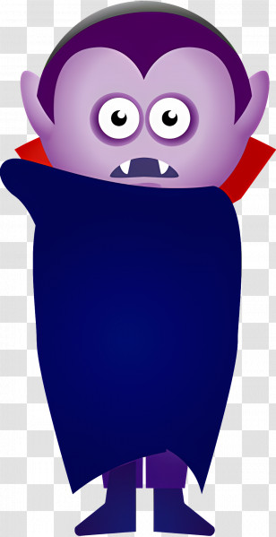 Vampire - Purple Vampire Character For Halloween Transparent PNG
