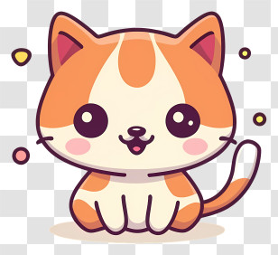 Cute Cat - Cute Cartoon Cat Illustration Transparent PNG