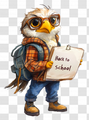 Back To School - Eagle Student Back To School Transparent PNG